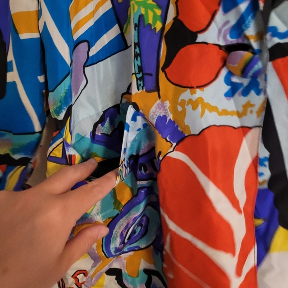 Vintage Carol Horn Workshop 100% Silk Blazer Ocean Cruise 80s - Picture 4 of 14